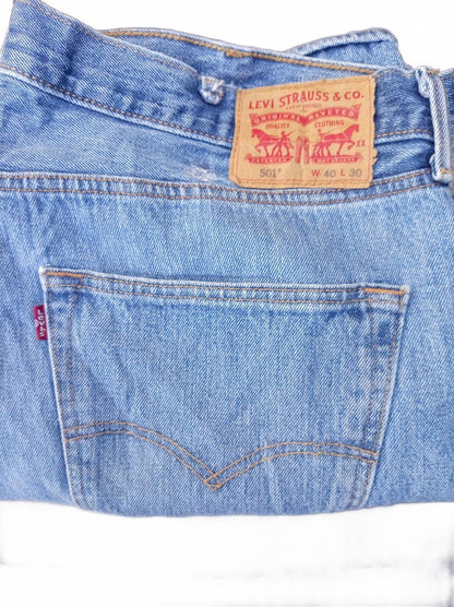 Levi's 501 Classic Blue Denim Jeans W40 L30