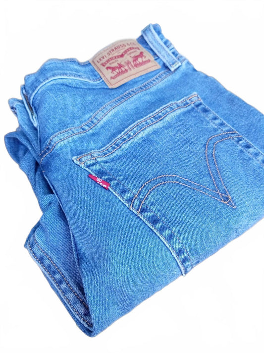 Levi's Ribcage Waist Straight Leg Blue Denim Jeans W30 L27