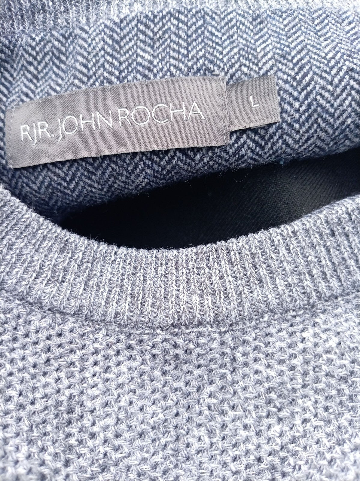 RJR John Rocha Men’s Jumper – Large – Grey Knit – 42–44" Chest – Quality Garment