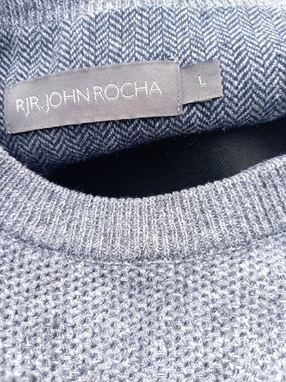 RJR John Rocha Men’s Jumper – Large – Grey Knit – 42–44" Chest – Quality Garment