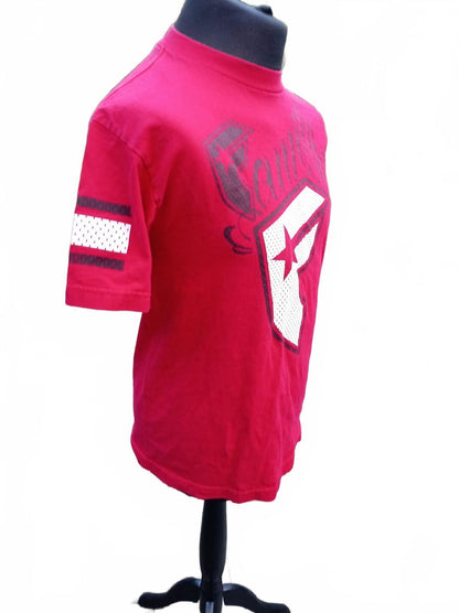Famous Stars and Straps Graphic T-Shirt Men's M Red Y2K Skate Streetwear