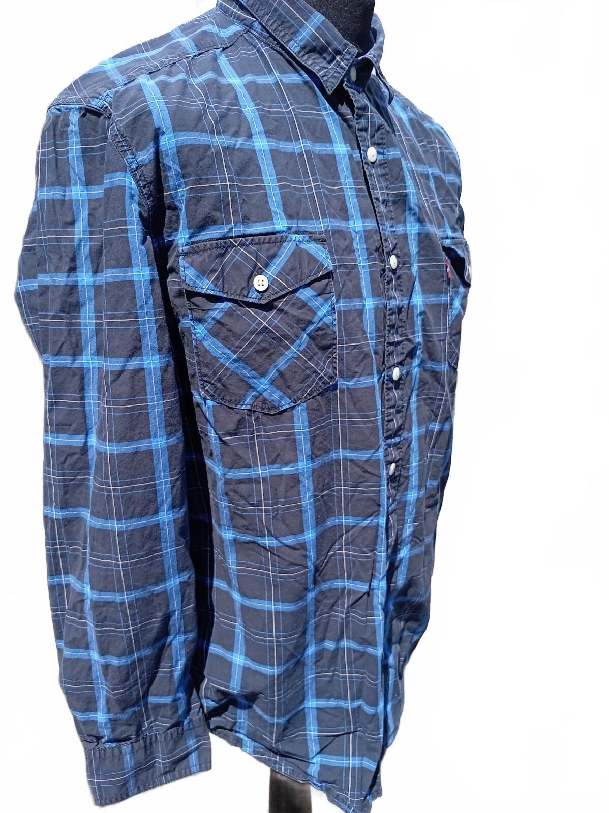 Levi’s XXL Slim Fit Shirt – Blue/Black Check – Casual Workwear 2012