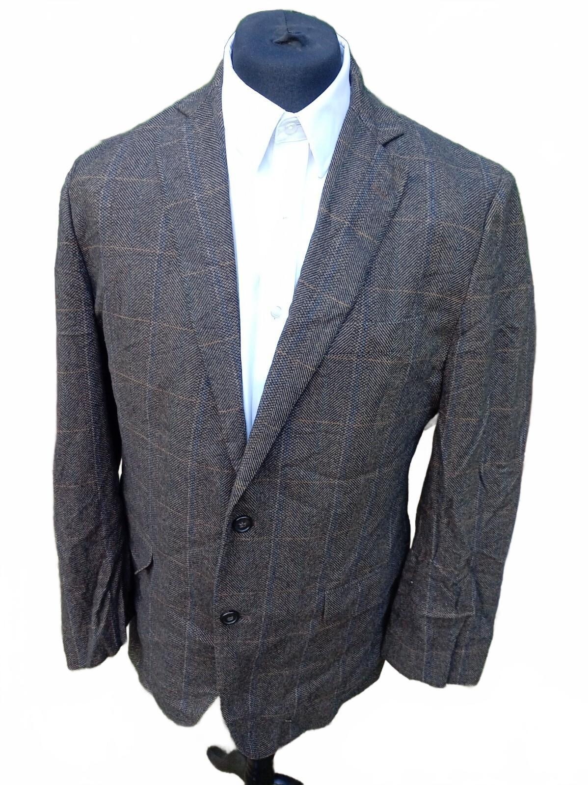 Brooks Brothers Fitzgerald Moon Tweed Jacket 42R Wool Cashmere Brown Check