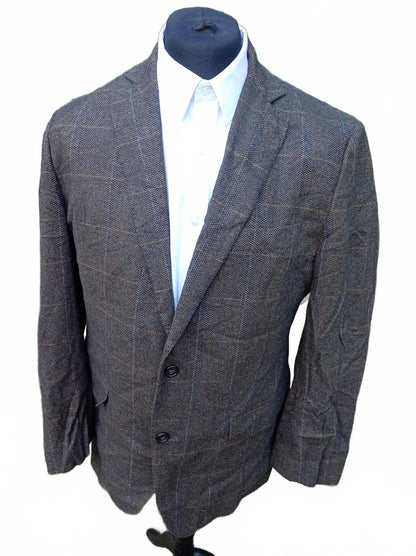 Brooks Brothers Fitzgerald Moon Tweed Jacket 42R Wool Cashmere Brown Check
