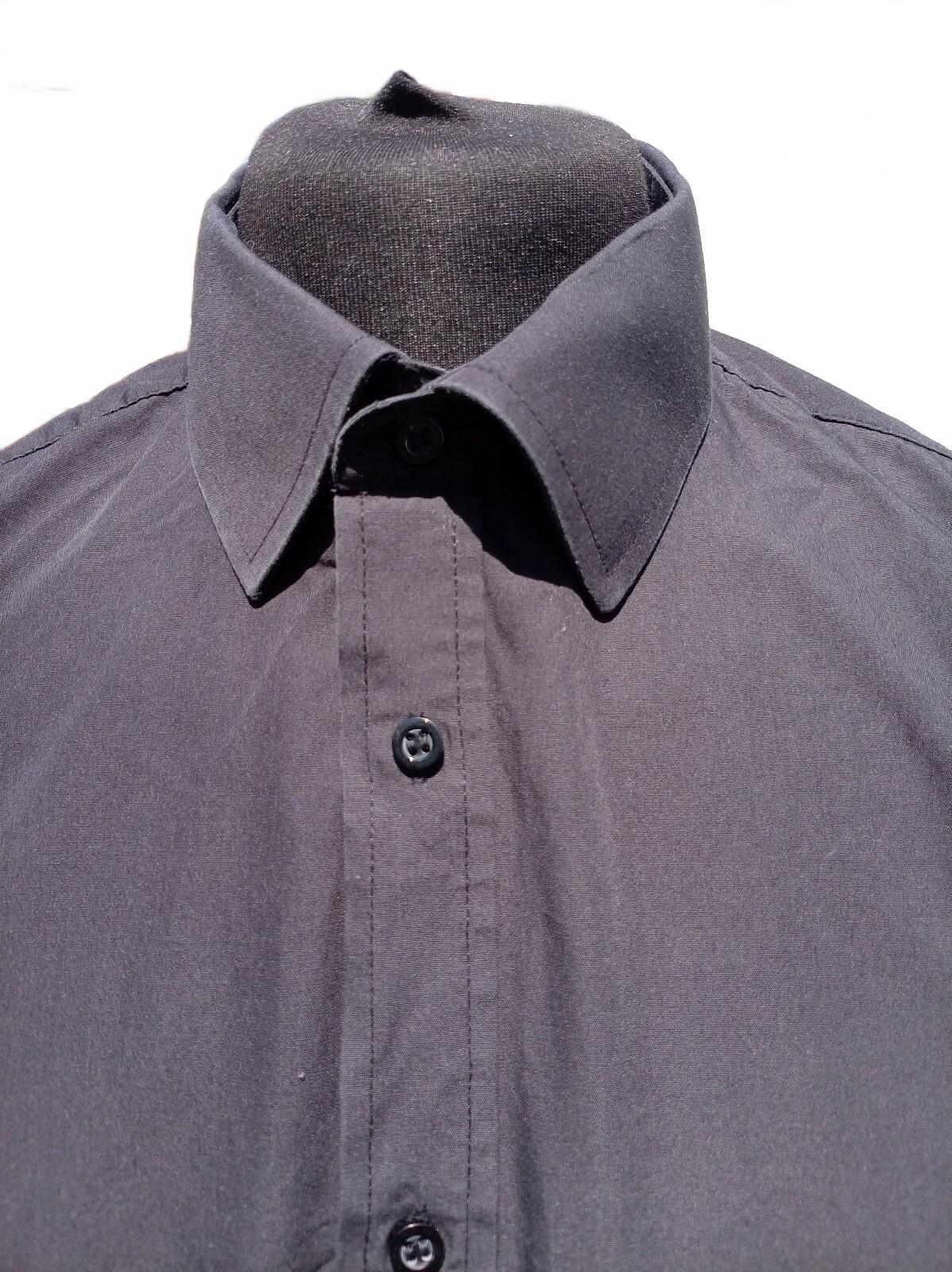 Moss Esq. Black Shirt – 17.5" Neck – Regular Fit – XXL – Worn Once