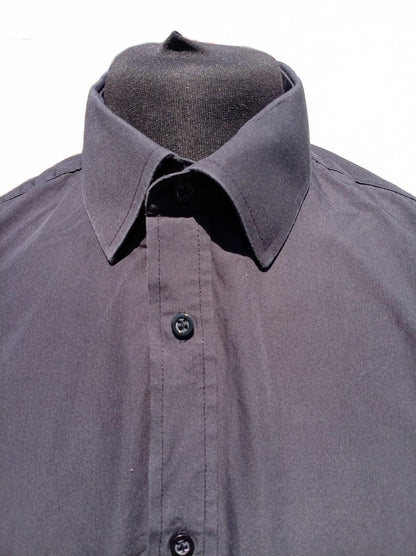 Moss Esq. Black Shirt – 17.5" Neck – Regular Fit – XXL – Worn Once
