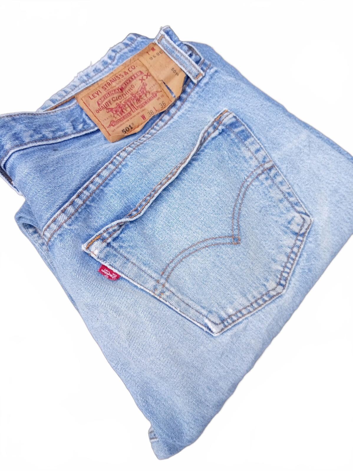 Levi’s 501 Men’s Jeans – 501‑0115 – Early 2000s –  W38 L36 – Vintage Stonewash