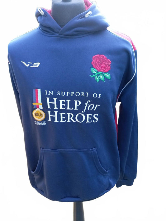 V3 Navy Blue Help for Heroes Hoodie Sweatshirt - Large 23" P2P