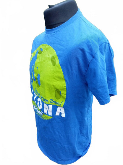 Arizona Pickleball Graphic T-Shirt Men's Medium Blue Serving Up Fun Times Tee