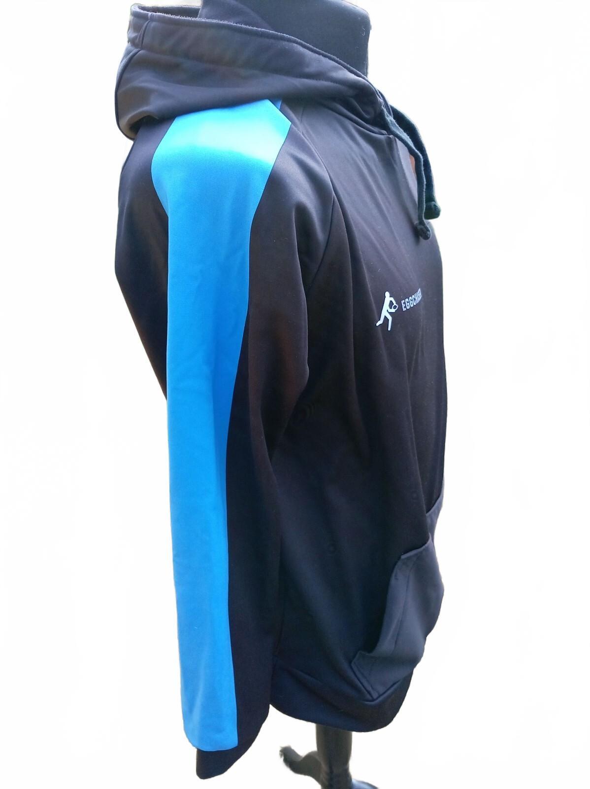 North Wales Crusaders 2025 Player Issue Black and Blue Hoodie - Large