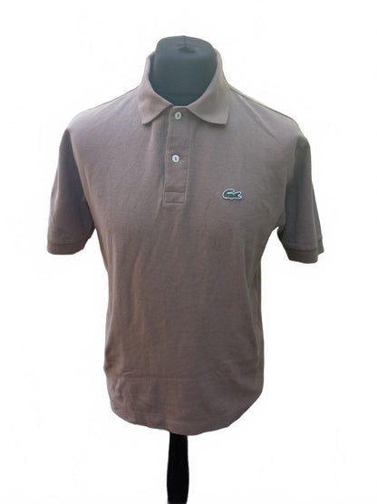 Beautiful Lacoste Light Brown Polo Shirt - Size 7, 2XL,  22" P2P - fits like XL