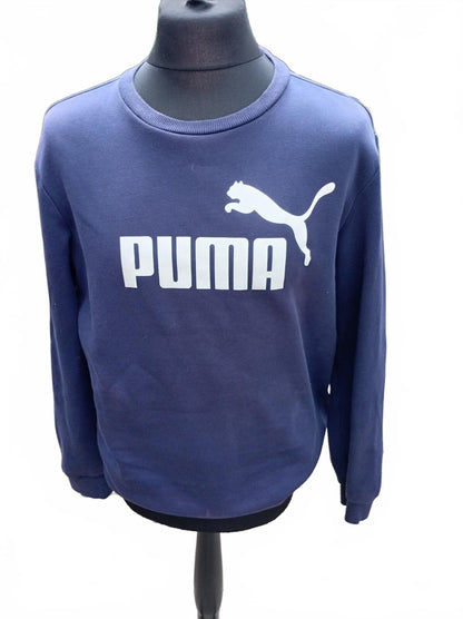 Puma Navy Blue Crewneck Sweatshirt in Medium