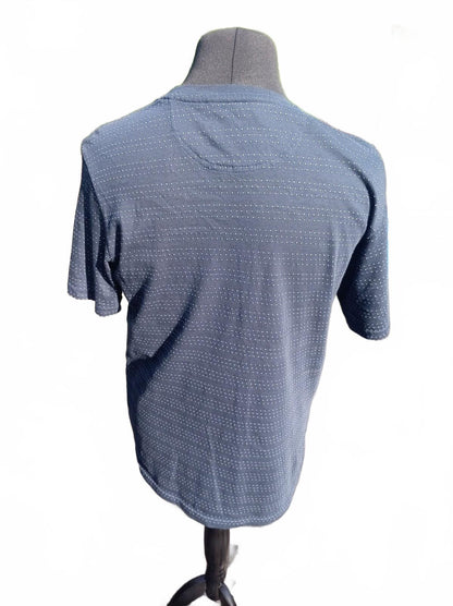 Farah Blue Patterned Short Sleeve T-Shirt - XL 23" P2P