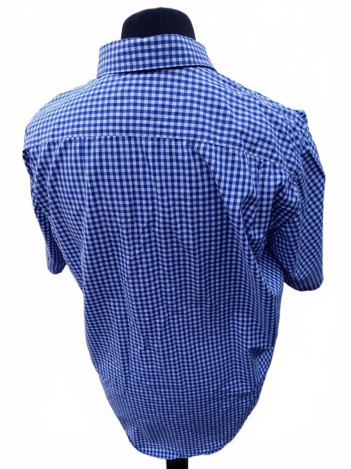 Lacoste Men’s Shirt – Size 44 / XL – Blue Check – Regular Fit – Early 2000s