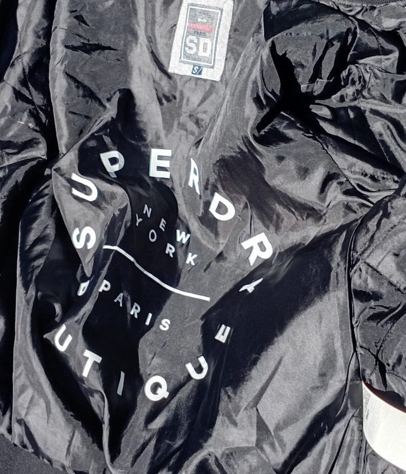 Superdry Boutique Bomber Jacket Small Light Grey Lightweight – NY/Paris Logo
