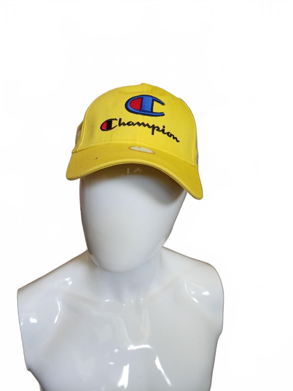 Champion Yellow Embroidered Logo Baseball Cap - New Mint