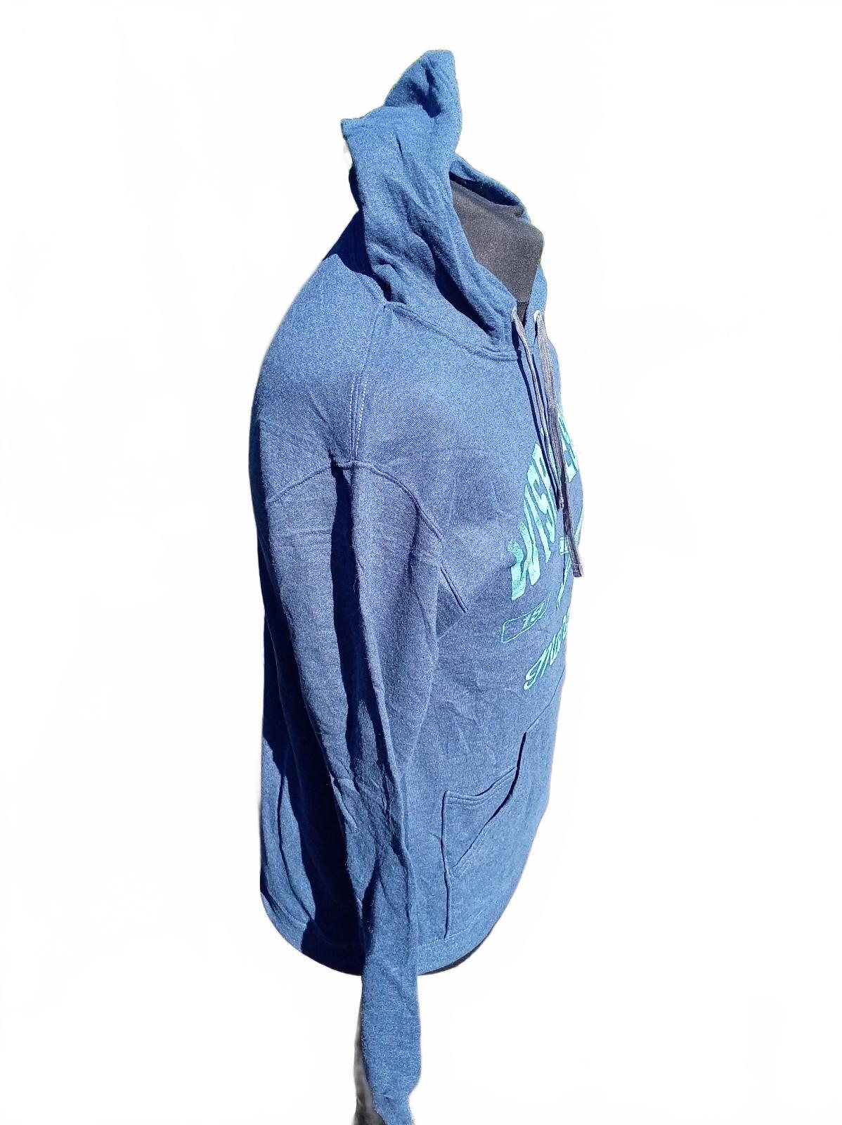 Blue Hooded Sweatshirt with Wise Resort Maryland Print - Small