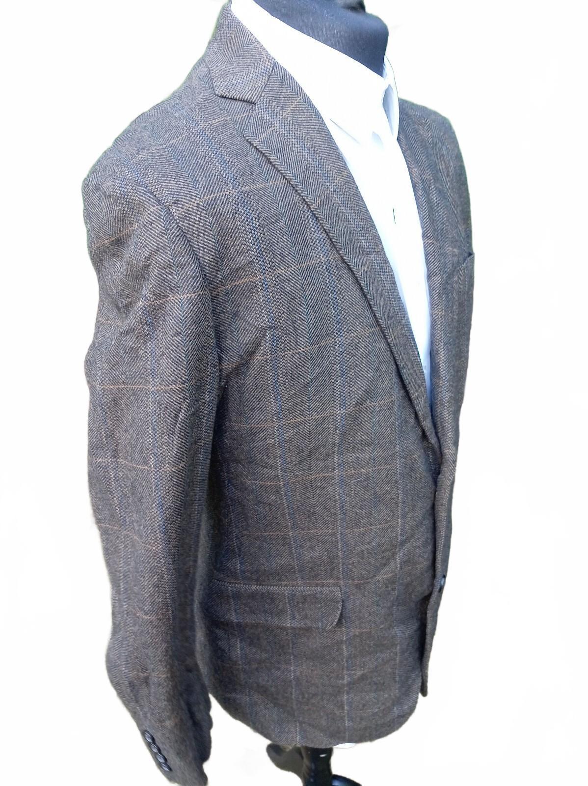 Brooks Brothers Fitzgerald Moon Tweed Jacket 42R Wool Cashmere Brown Check