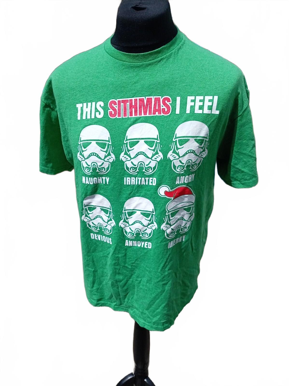 Green Star Wars 'This Sithmas I Feel' Graphic T-Shirt - Large
