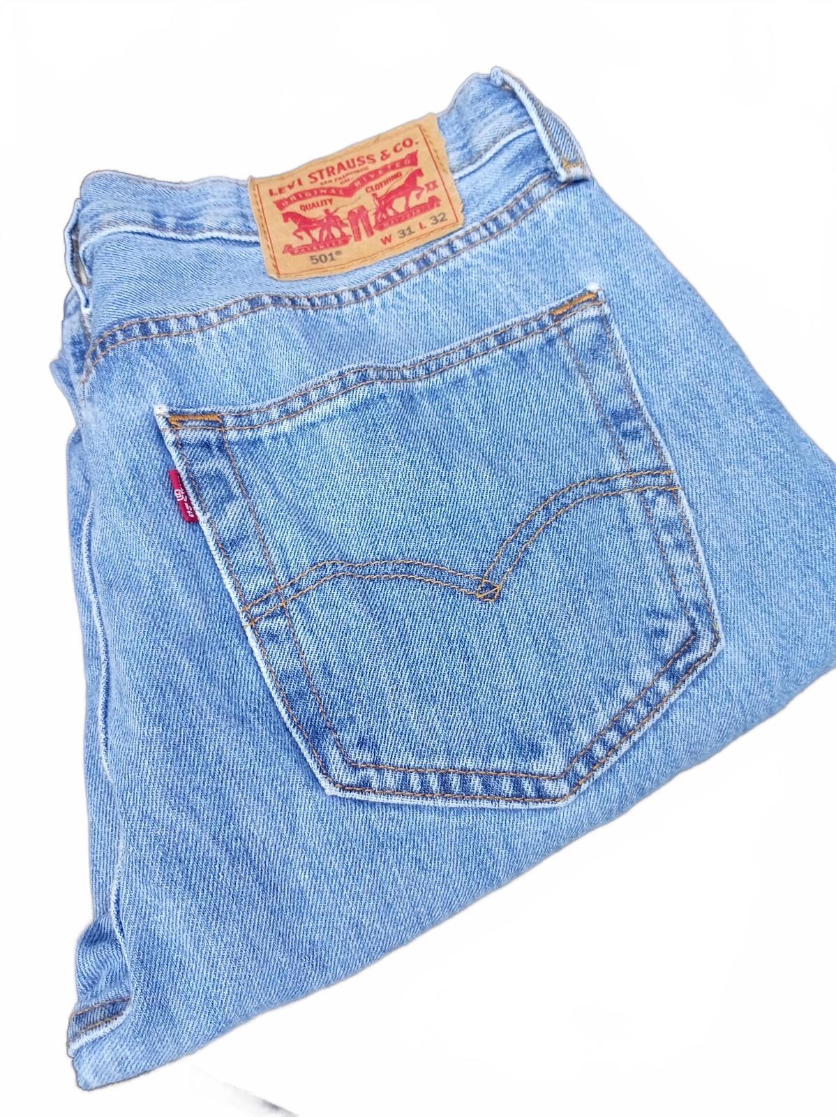 Levi's 501 Light Blue Denim Jeans W31 L32 Beautiful Condition