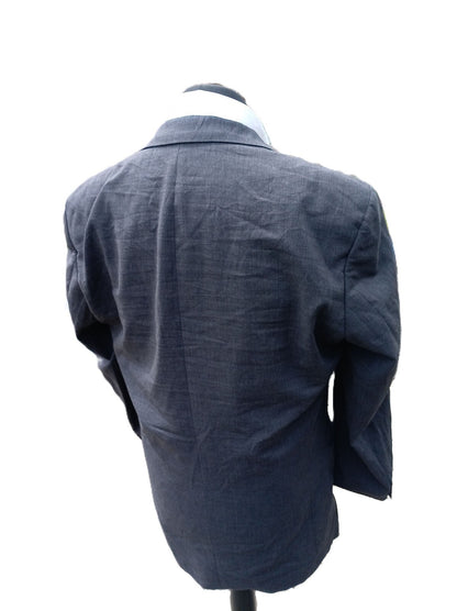 Vintage Hugo Boss Einstein Blazer Jacket Grey Men’s 42L Made in USA Tailored 90s
