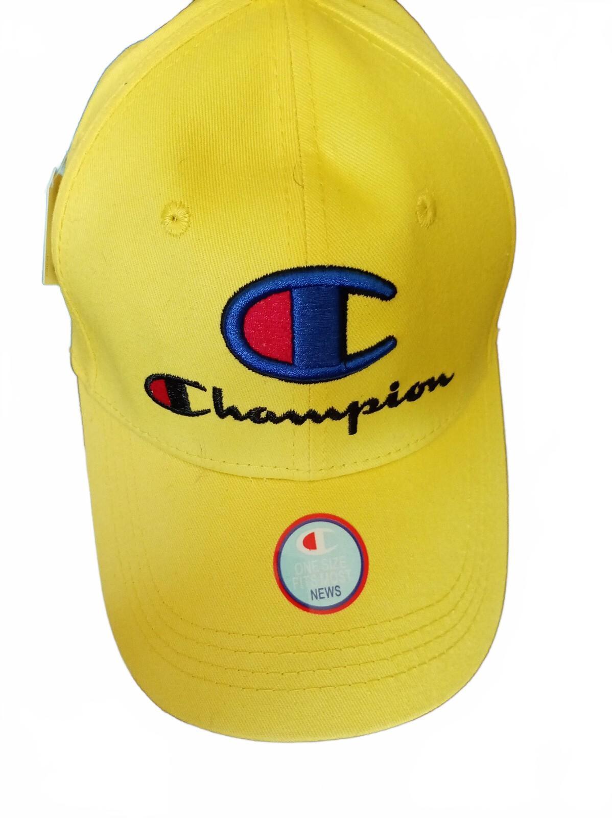 Champion Yellow Embroidered Logo Baseball Cap - New Mint