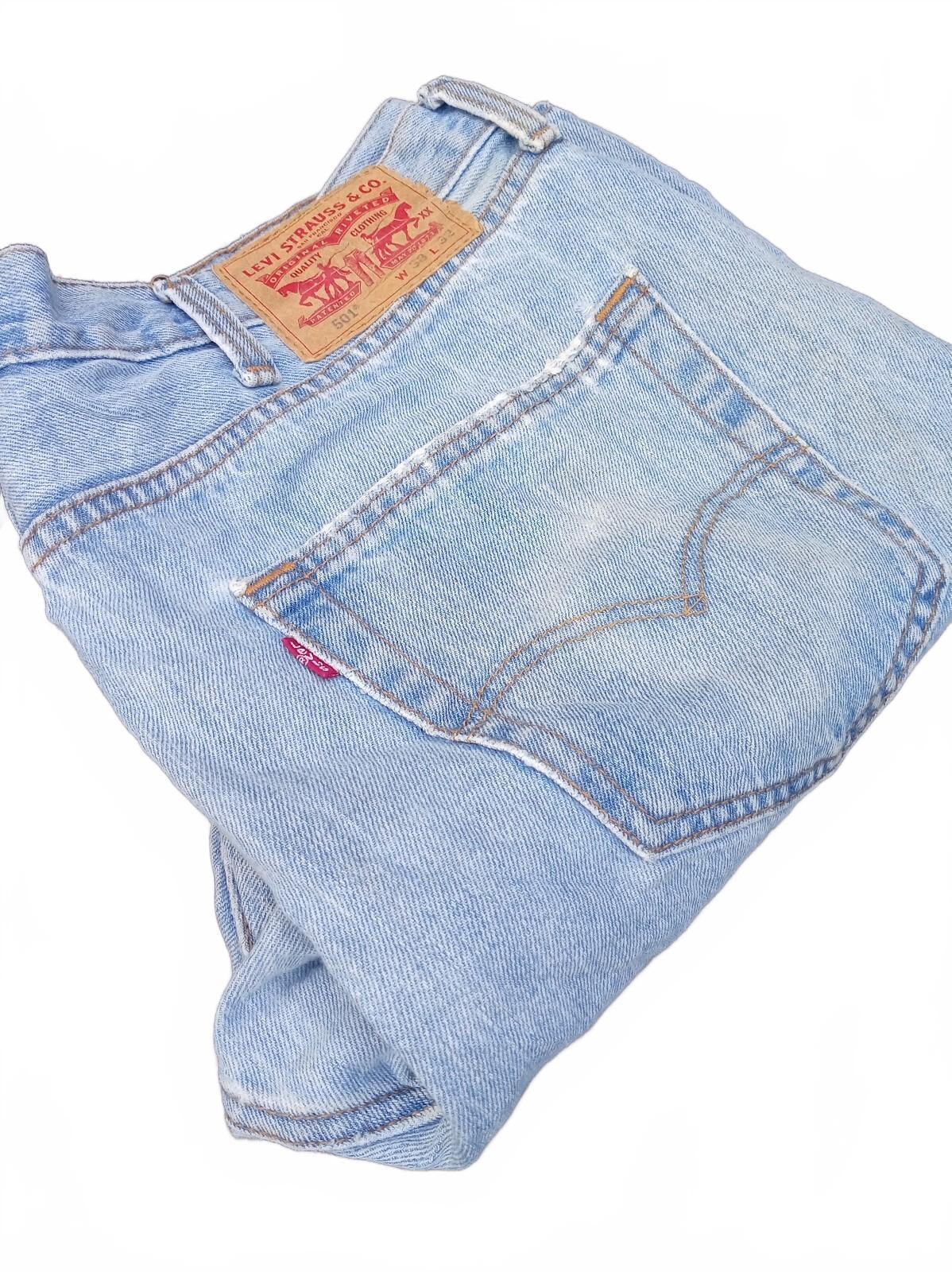 Levi's 501 Light Wash Denim Jeans W38 L32