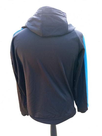 North Wales Crusaders 2025 Player Issue Black and Blue Hoodie - Large