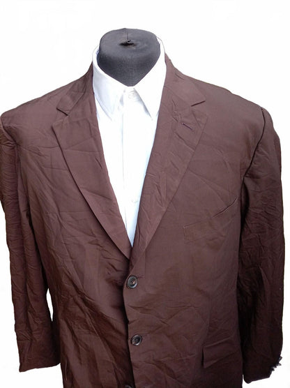 Beautiful Brown Vintage Hugo Boss Rossellini Movie U Blazer – 48R – Made in USA