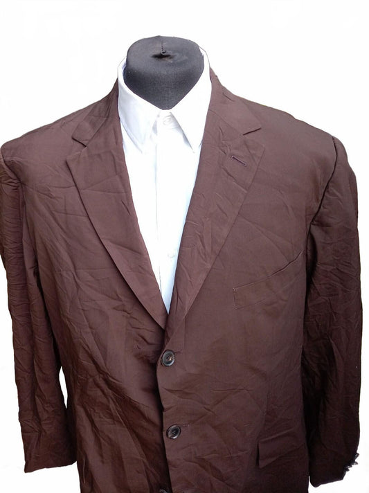 Beautiful Brown Vintage Hugo Boss Rossellini Movie U Blazer – 48R – Made in USA