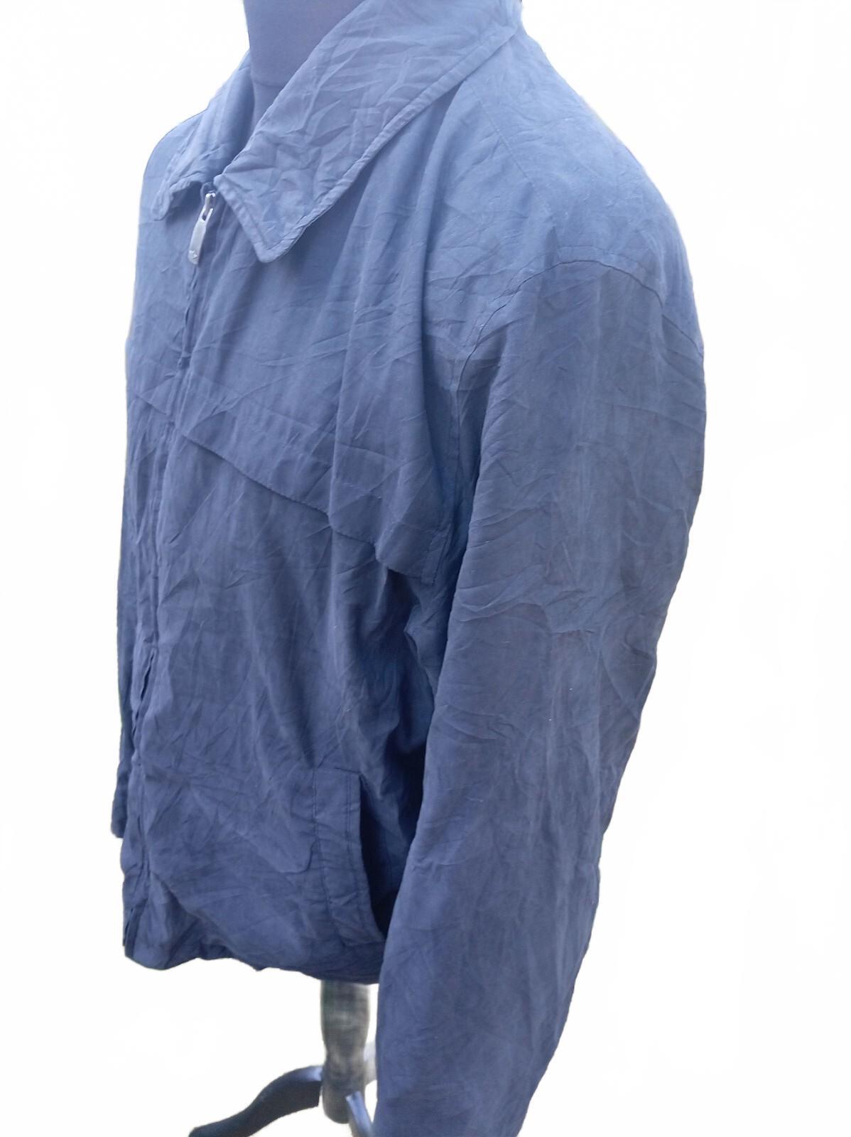 Vintage Dockers Jacket Mens XL Navy Blue Full Zip Windbreaker Bomber P2P 25" 90s