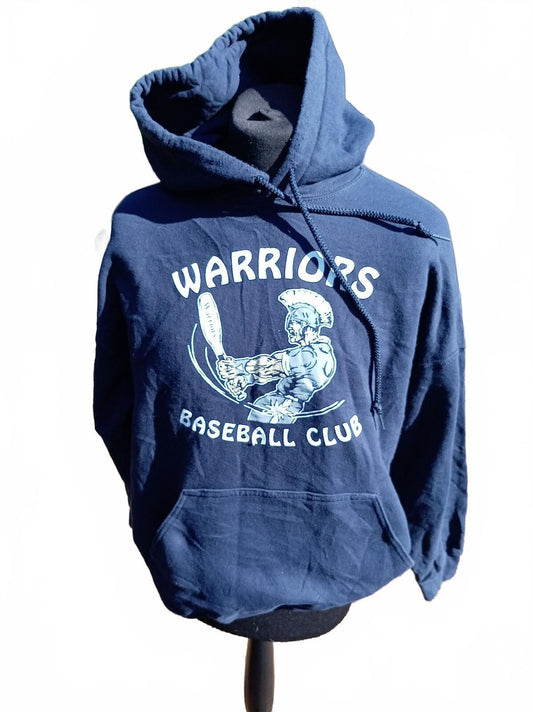 Navy Blue Warriors Baseball Club Hoodie Sweatshirt - Large