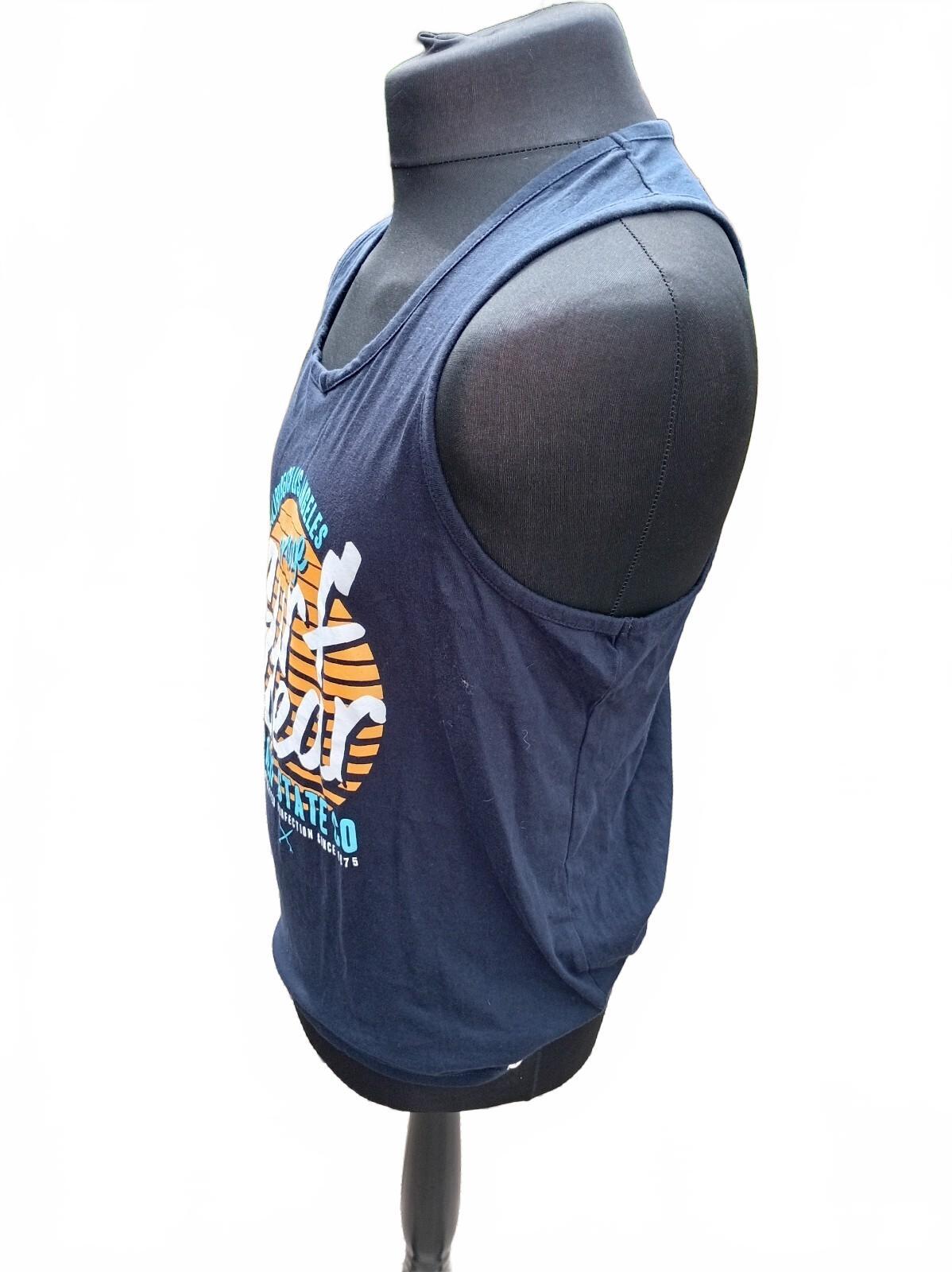 Malibu Beach Navy Blue Sleeveless Surf Vest - Large