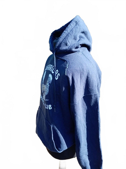 Navy Blue Warriors Baseball Club Hoodie Sweatshirt - Large