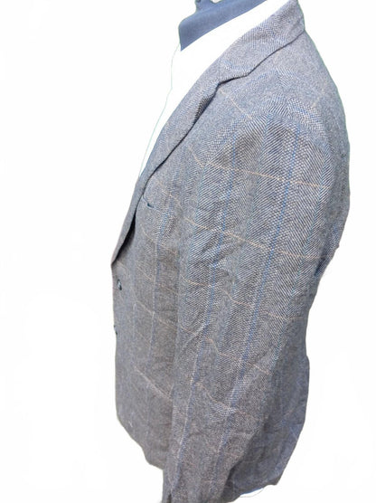 Brooks Brothers Fitzgerald Moon Tweed Jacket 42R Wool Cashmere Brown Check