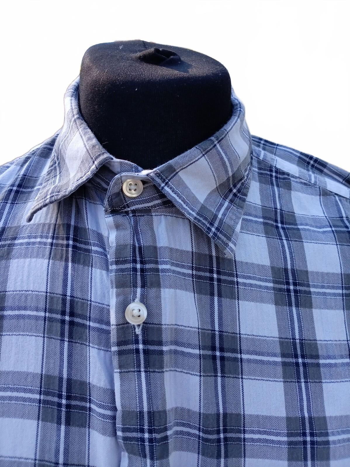 Charles Tyrwhitt Slim Fit XL Men's Long Sleeve Checked Shirt 24" P2P