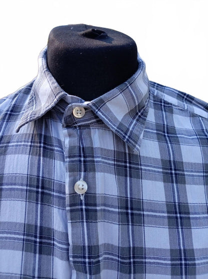 Charles Tyrwhitt Slim Fit XL Men's Long Sleeve Checked Shirt 24" P2P