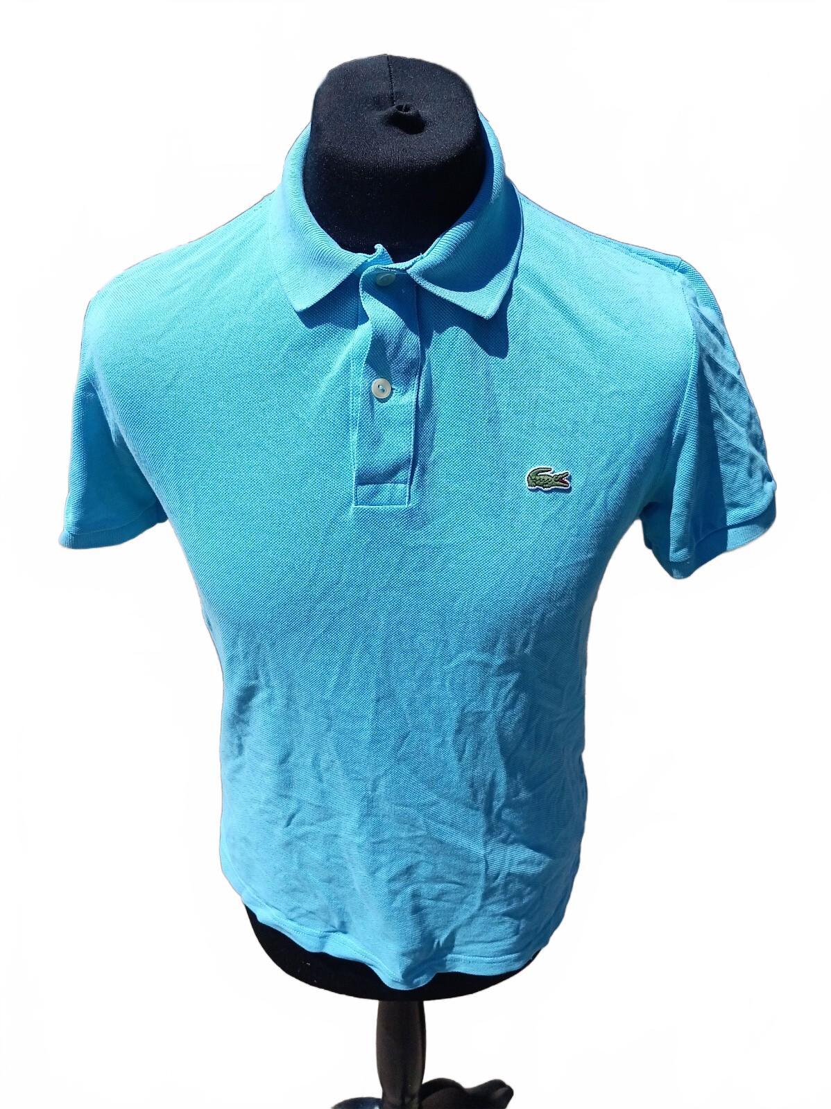 Lacoste Slim Fit Light Blue Polo Shirt US M FR 4 Beautiful Colour