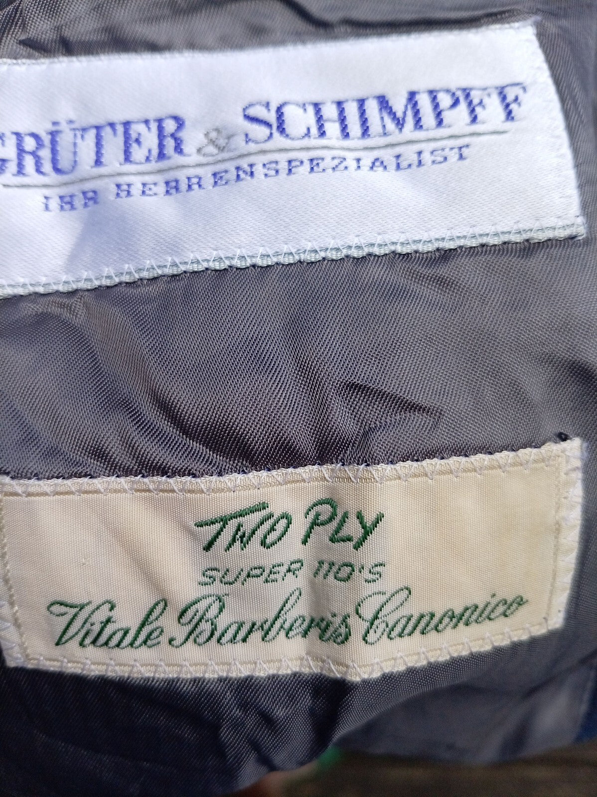 Vintage Hugo Boss Jacket 40R Blue Vitale Barberis Canonico Super 110s Wool