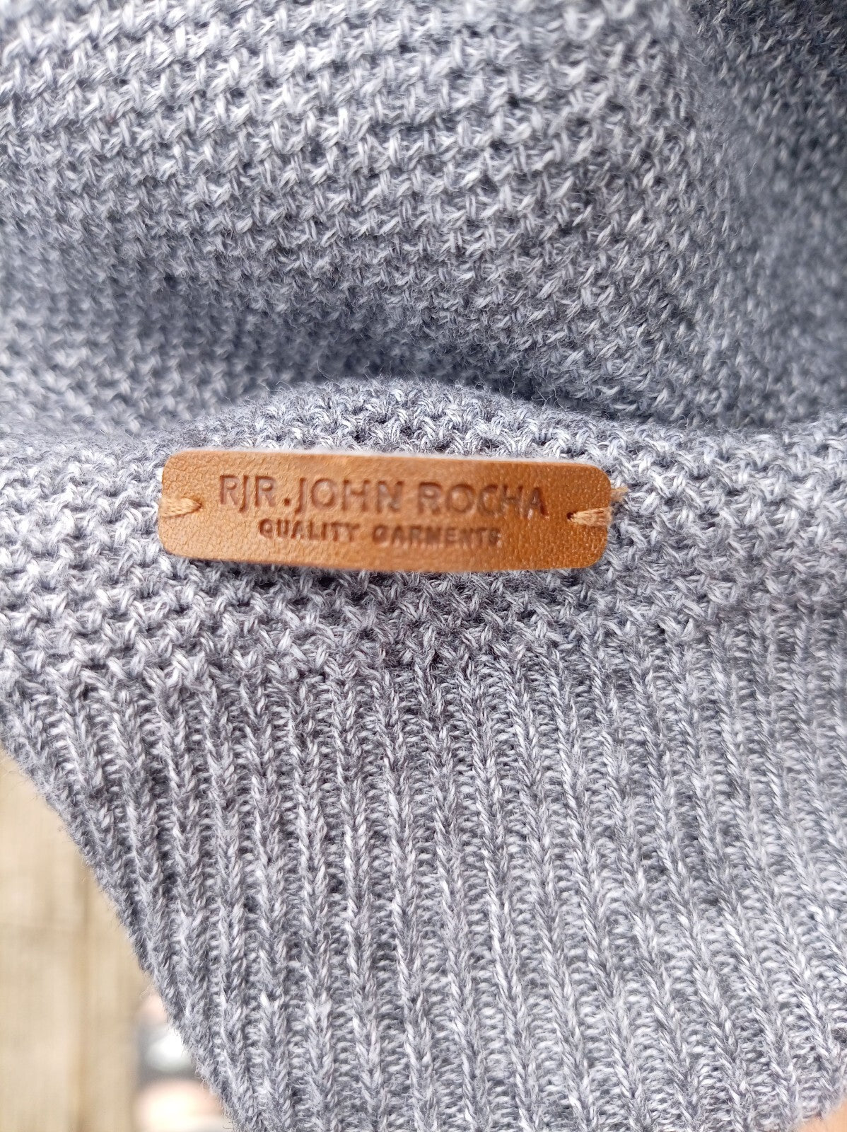 RJR John Rocha Men’s Jumper – Large – Grey Knit – 42–44" Chest – Quality Garment