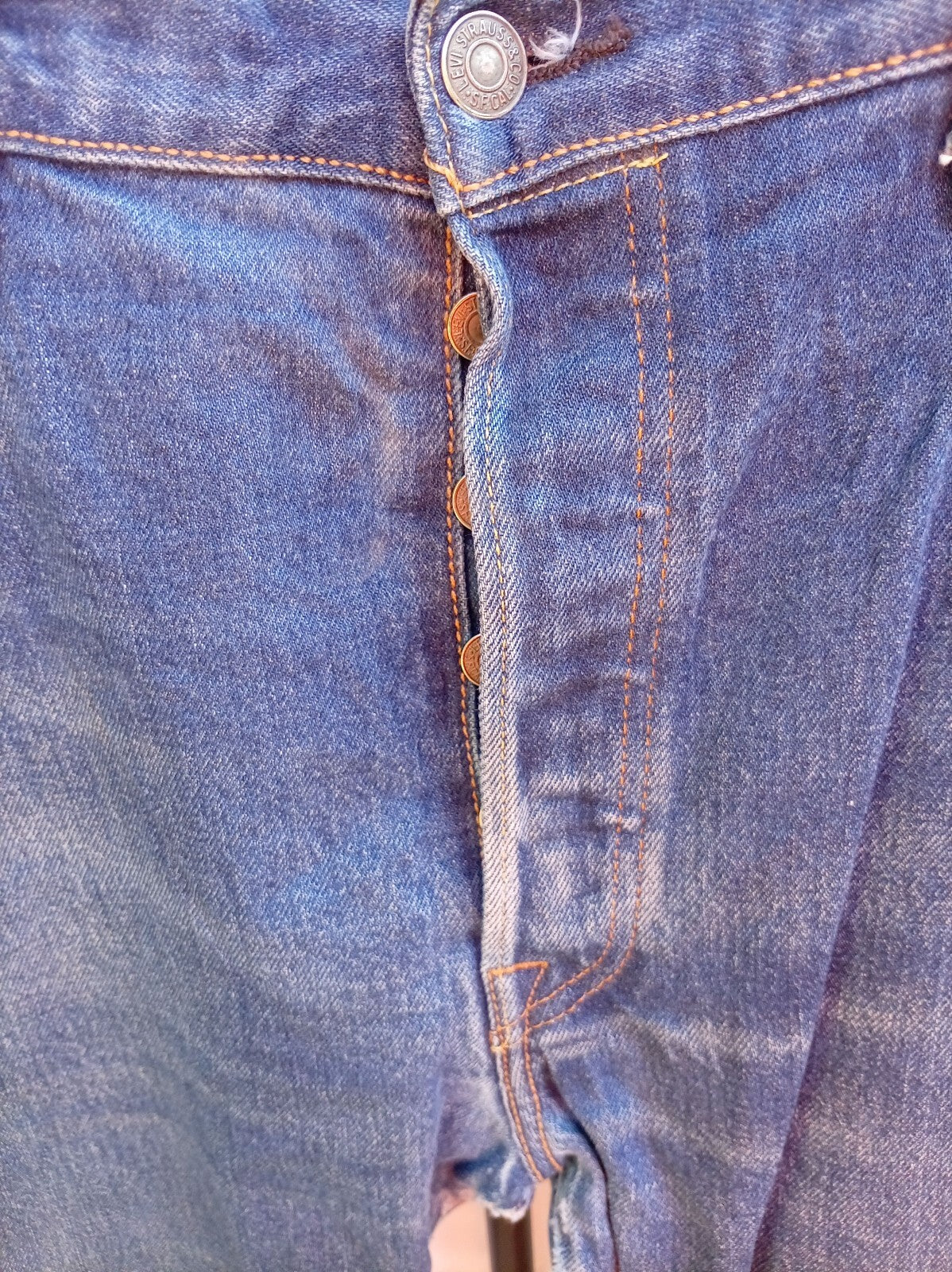 Levi's Classic Blue Denim Jeans - W36 L34 - Vintage Look