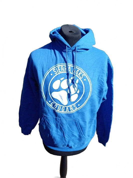 Blue Sierra Lakes Cougars Hoodie Sweatshirt - Medium