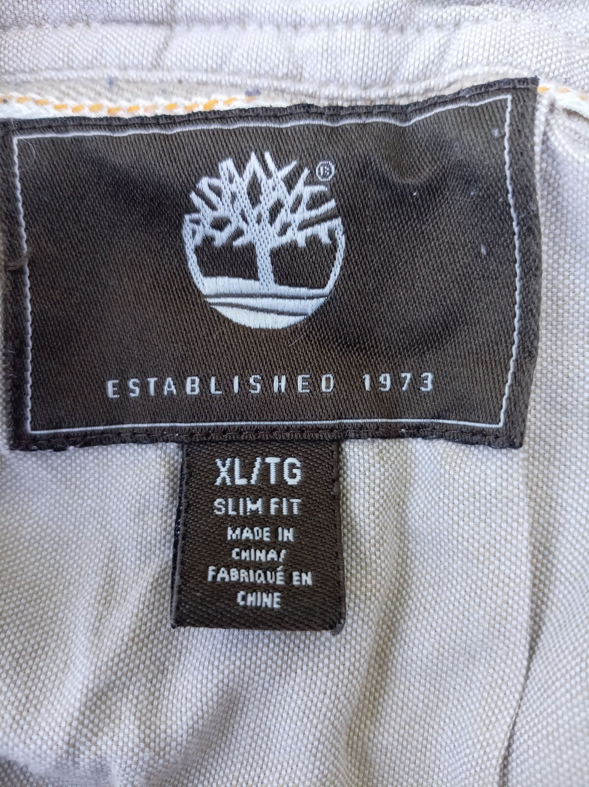 Vintage Y2K Timberland Men's XL Slim Fit Button Down Shirt Spotless 23" P2P