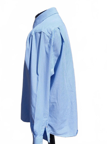 Moss Esq. Shirt – 17.5" Neck – Regular Fit – Blue Stripe – XXL Fit