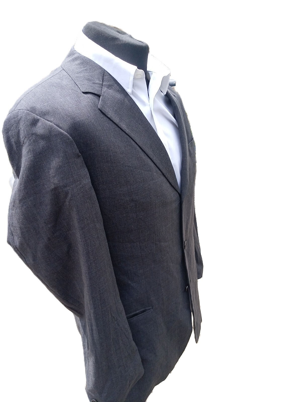 Vintage Hugo Boss Einstein Blazer Jacket Grey Men’s 42L Made in USA Tailored 90s