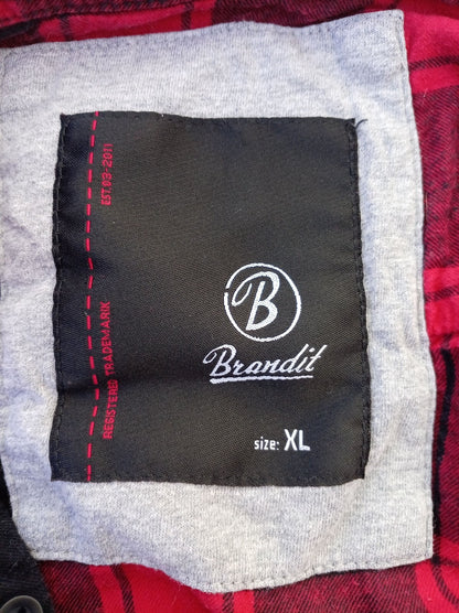 Brandit XL Shirt – Regular Fit – Red/Black Check – Casual Workwear