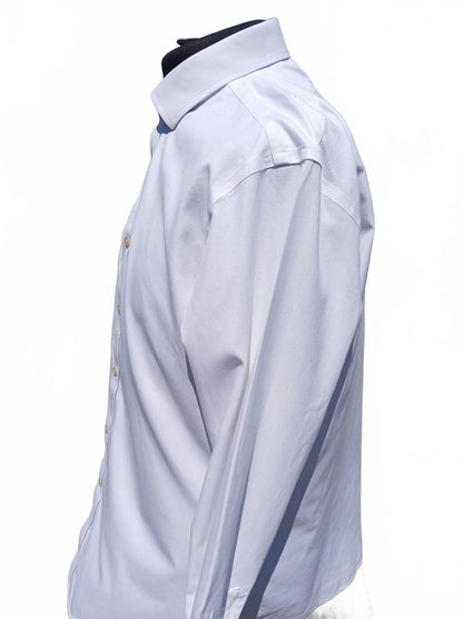 T.M. Lewin White Double‑Cuff Shirt – 17.5" Neck Fitted Non‑Iron Formal