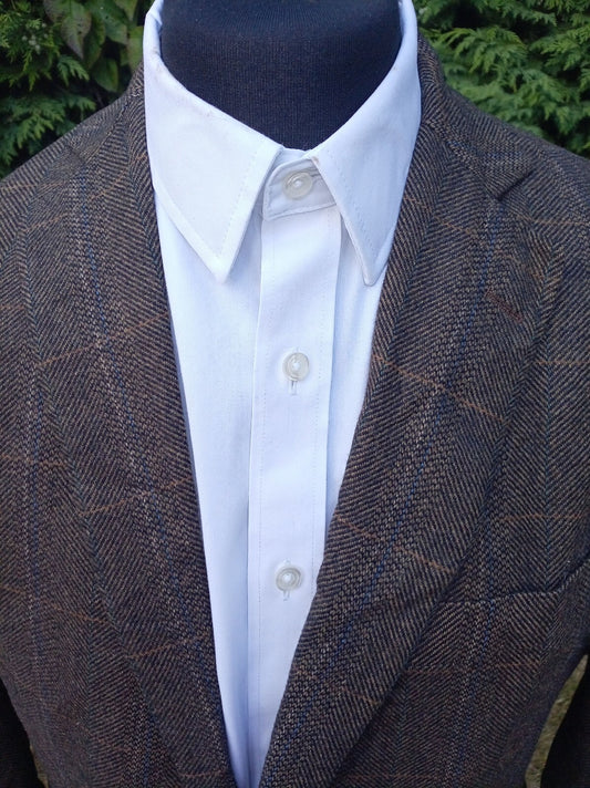 Brooks Brothers Fitzgerald Moon Tweed Jacket 42R Wool Cashmere Brown Check