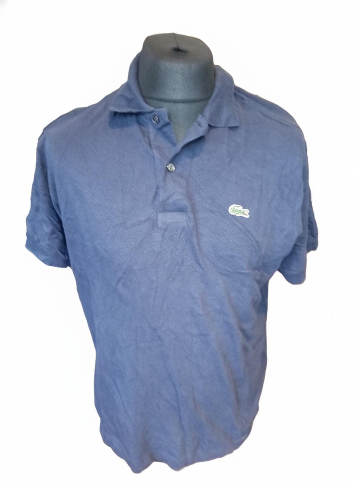 Lacoste Men's Polo Shirt Size 5 Large L Blue Short Sleeve Classic Pique Logo
