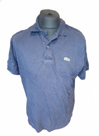 Lacoste Men's Polo Shirt Size 5 Large L Blue Short Sleeve Classic Pique Logo